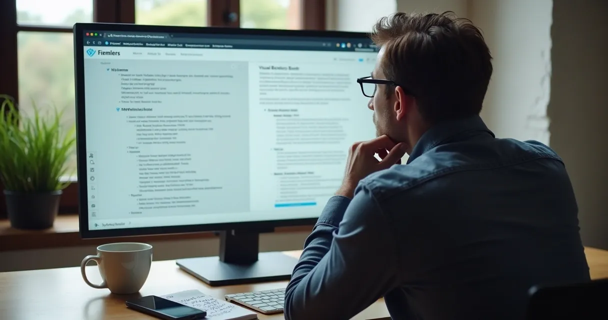 Pessoa decidindo entre plataformas digitais em tela de computador